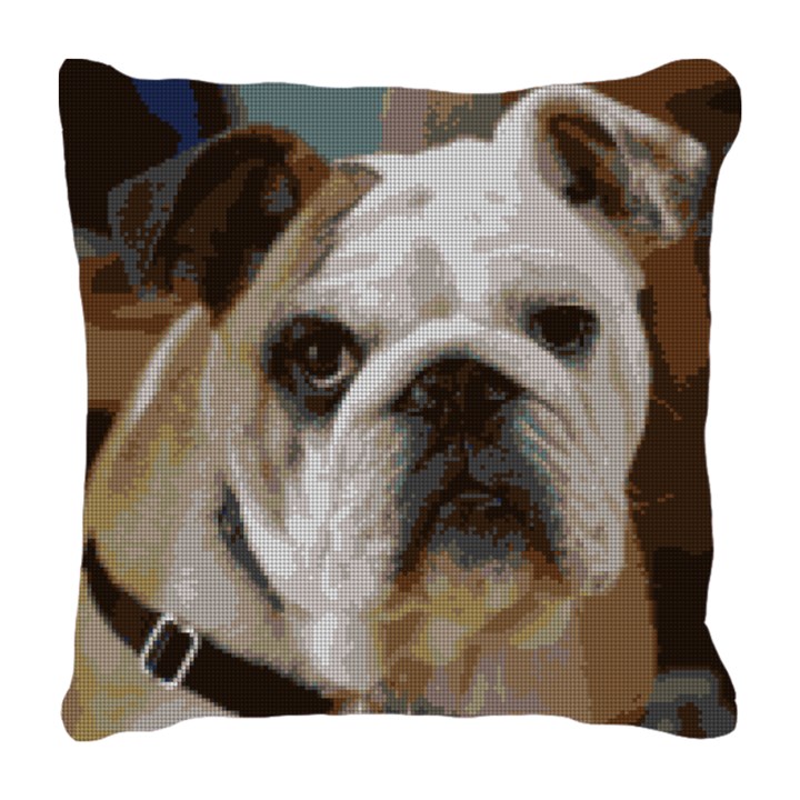 Bulldog Needlepoint Pillow