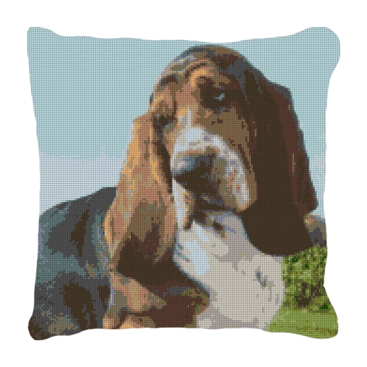 Basset Hound Needlepoint Pillow