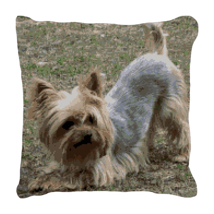 Yorkshire Terrier Needlepoint Pillow Canvas