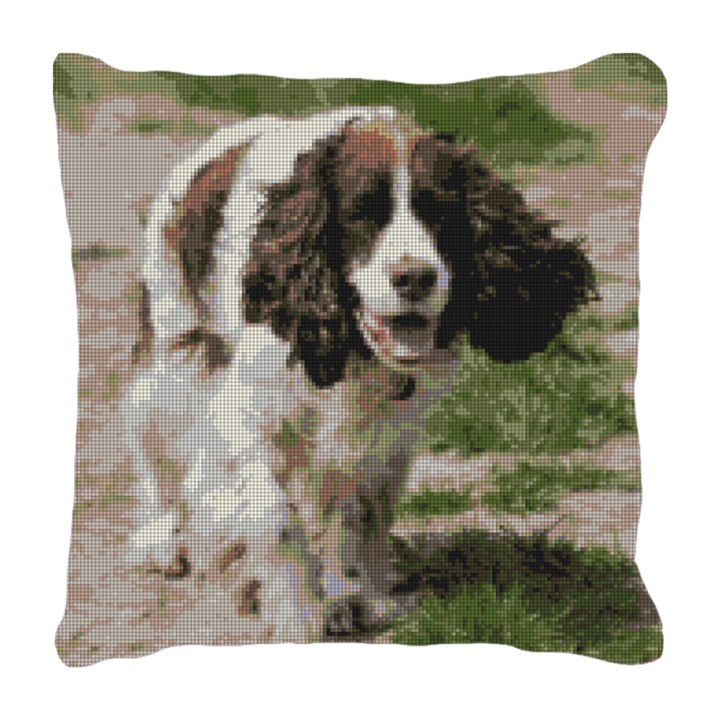 English Springer Spaniel Needlepoint Pillow