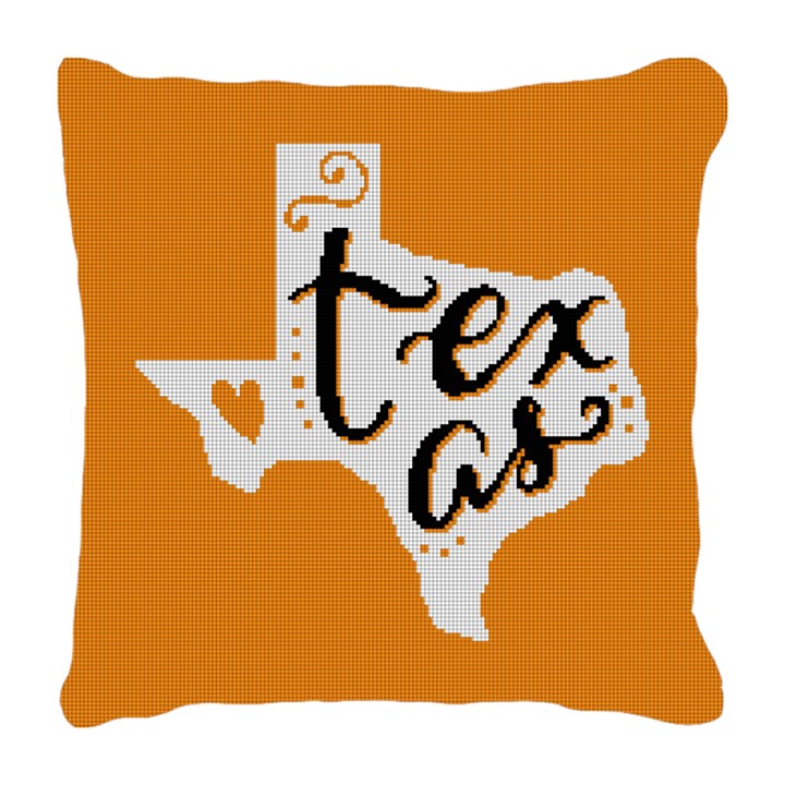Texas Black And Gold Needlepoint Pillow Needlepaint