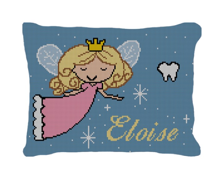 Tooth Fairy Needlepoint Pillow Needlepaint